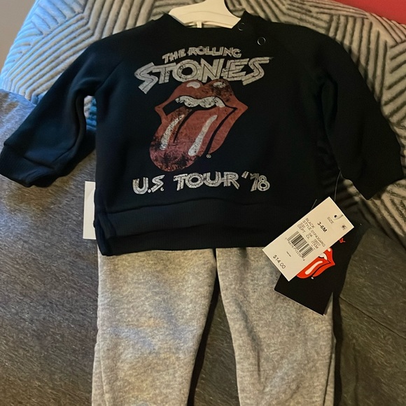 the rolling stones sweatshirt and sweatpants 3-6months - Picture 1 of 3